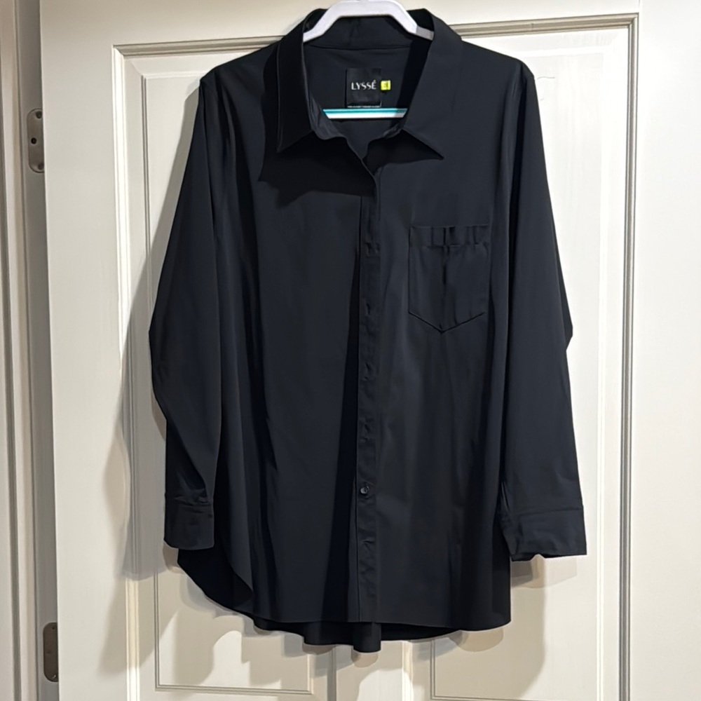 Woman’s Black Button-down Shirt